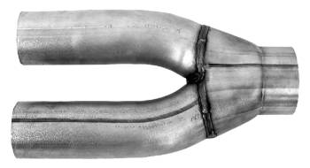 DynoMax Performance Exhaust - DynoMax Performance Exhaust 2-1/2" Inlets Exhaust Merge Y-Pipe 3" Outlet Steel Aluminized - Each