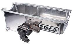 Stef's Fabrication Specialties - Stef's Drag Engine Oil Pan Rear Sump 6 qt 8" Deep - Oil Pump/Pickup/Hardware Included