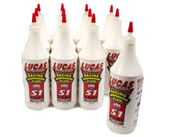 Lucas Oil Products - Lucas Oil Products S1 Racing Suspension Fluid Shock Oil 2.5WT Synthetic 1 qt - Set of 12