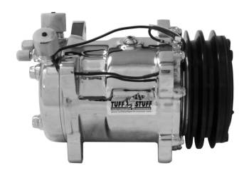 Tuff-Stuff Performance - Tuff Stuff Performance Sanden Style Air Conditioning Compressor R-12 2 Groove V-Belt Pulley Chrome