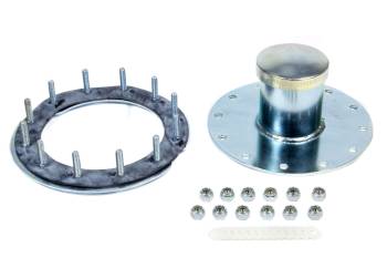 Jaz Products - Jaz Products Dragster Fuel Cell Filler Plate Vented Twist Lock Cap Straight Neck Flat Mount - 12-Bolt Flange