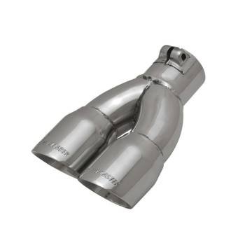 Flowmaster - Flowmaster Clamp-On Exhaust Tip 2.5" Inlet 3" Outlet 10" Long - Double Wall