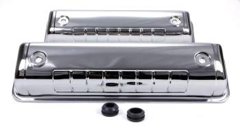 Racing Power - Racing Power Stock Height Valve Covers Breather Holes Steel Chrome - Ford Y-Block