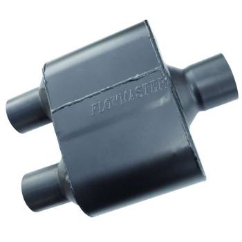 Flowmaster - Flowmaster Super 10 Muffler 2-1/2" Center Inlet/2-1/4" Dual Outlet 6-1/2 x 4 x 9-1/2" Oval Body 12-1/2" Long - Steel
