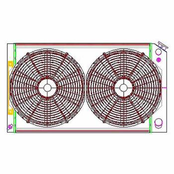 Griffin Thermal Products - Griffin Thermal Products Direct Fit Radiator and Fan 28" W x 19" H x 2-11/16" D Driver Inlet/Pass Outlet Alum - Natural