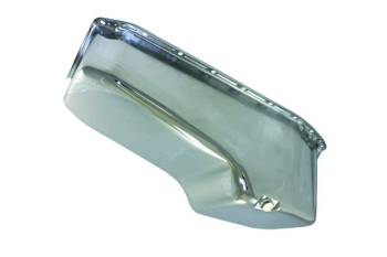 Specialty Products - Specialty Products Rear Sump Engine Oil Pan 4 qt Stock Depth Steel - Chrome