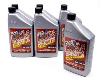 Lucas Oil Products - Lucas Oil Products High Performance Motor Oil 10W40 Semi-Synthetic 1 qt - Motorcycle