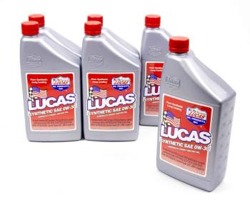 Lucas Oil Products - Lucas Oil Products 0W30 Motor Oil Synthetic 1 qt - Set of 6