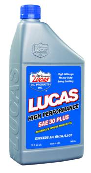 Lucas Oil Products - Lucas Oil Products High Performance Plus Motor Oil 30W Conventional 1 qt - Set of 6