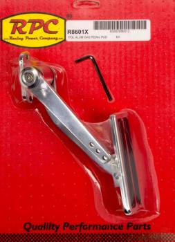 Racing Power - Racing Power Rectangle Pedal Assembly Gas Firewall Mount Aluminum - Polished