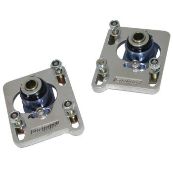 BBK Performance - BBK Performance Strut Caster/Camber Plates Independent Caster/Camber Adjustment Aluminum Clear Anodize - Ford Mustang 1994-2004