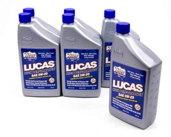 Lucas Oil Products - Lucas Oil Products High Performance Motor Oil 5W20 Conventional 1 qt - Set of 6