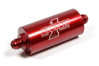 System 1 - System 1 Medium Billet Oil Filter Inline 75 Micron Stainless Screen 8 AN Male Inlet/Outlet - Aluminum