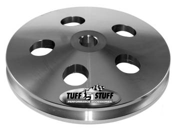 Tuff-Stuff Performance - Tuff Stuff Performance Single V-Belt Power Steering Pulley 1 Groove Keyed 5-3/4" Diameter - Aluminum