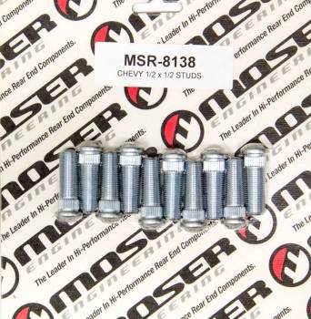 Moser Engineering - Moser Engineering 1/2-20" Thread Wheel Stud 1.500" Long 0.530 Knurl Steel - Set of 10