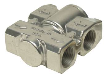 Derale Performance - Derale Performance Dual 1/2" NPT Female Inlets/Outlets Remote Oil Thermostat Aluminum - Polished