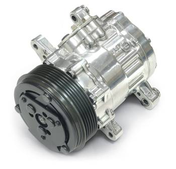 March Performance - March Performance Sanden 7176 Compact Air Conditioning Compressor Serpentine Pulley Included Chrome Universal - Each