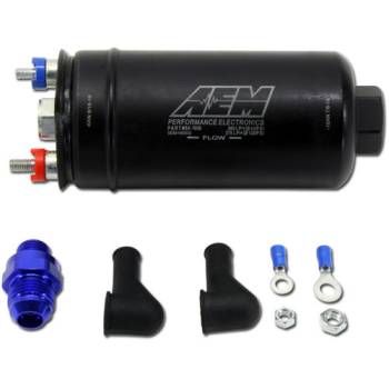 AEM Electronics - AEM High Flow Electric Fuel Pump In-Line 380 lph at 90 psi 10 AN Female O-Ring Inlet - 6 AN Female O-Ring Outlet