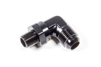 Triple X Race Components - Triple X Adapter Fitting 90 Degree 10 AN Male to 3/8" NPT Male Swivel Aluminum - Black Anodize