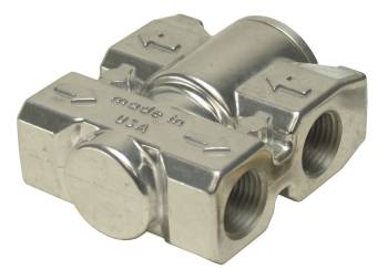 Derale Performance - Derale Performance Dual 3/8" NPT Female Inlets/Outlets Remote Oil Thermostat Aluminum - Polished
