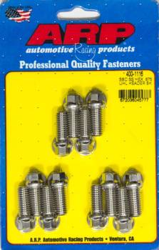 ARP - ARP 3/8-16" Thread Header Bolt 0.875" Long Hex Head Stainless - Polished