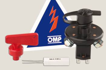 OMP Racing - OMP Racing 6 Pole Battery Disconnect Rotary Switch Panel Mount Removable Key - Each