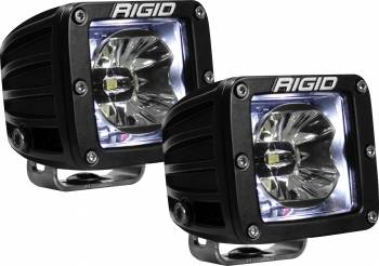 Rigid Industries - Rigid Radiance LED Light Assy Flood 15 Watts 2-15/16 x 3-3/16" Rect - Surface - White Backlight