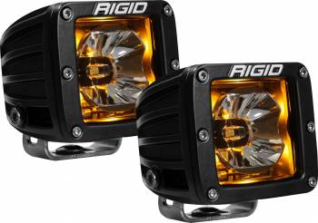 Rigid Industries - Rigid Radiance LED Light Assy Flood 15 Watts 2-15/16 x 3-3/16" Rect - Surface - Amber Backlight