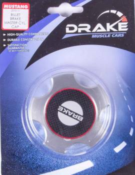Scott Drake - DRAKE AUTOMOTIVE GROUP Carbon Fiber Look Insert Master Cylinder Cap Aluminum Clear Anodize Ford Mustang 2005-14 - Each