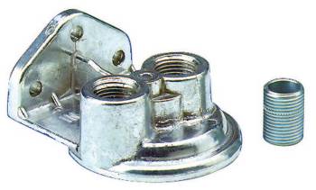 Perma-Cool - Perma-Cool Single Filter Remote Oil Filter Mount 3/4-16" Thread Two 1/2" NPT Ports Bolt-On - Upward Facing Ports