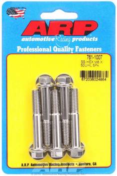 ARP - ARP 8 mm x 1.25 Thread Bolt 50 mm Long 10 mm Hex Head Stainless - Polished