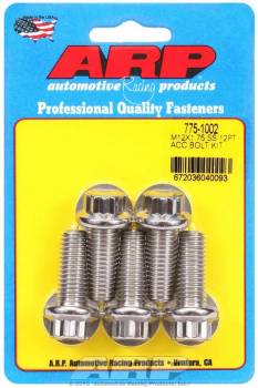 ARP - ARP 12 mm x 1.75 Thread Bolt 30 mm Long 14 mm 12 Point Head Stainless - Polished
