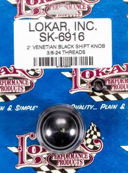 Lokar - Lokar Venetian Shifter Knob 3/8-16 and 3/8-24" Thread Aluminum Black Anodize - Universal