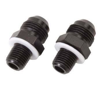 Russell Performance Products - Russell Adapter Fitting Straight 8 AN Male to 1/4" NPSM Male Steel - Black Anodize