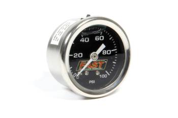 FAST - Fuel Air Spark Technology - F.A.S.T 0-100 psi Fuel Pressure Gauge Mechanical Analog 1-1/2" Diameter