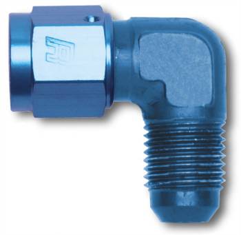 Russell Performance Products - Russell Adapter Fitting 90 Degree 8 AN Male to 8 AN Female Aluminum - Blue Anodize