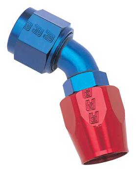 Russell Performance Products - Russell Hose End Fitting Full Flow 45 Degree 4 AN Hose to 4 AN Female - Aluminum
