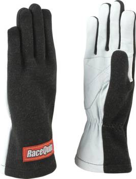 RaceQuip - RaceQuip 350 Basic Race Glove - Non-SFI Rated - Black/White - X-Large