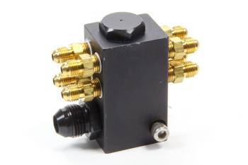 Enderle - ENDERLE 8 AN Male Port Fuel Block Eight 3 AN Male Ports Aluminum Black Anodize - Enderle Fuel Injection