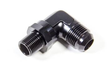 Triple X Race Components - Triple X Adapter Fitting 90 Degree 12 AN Male to 1/2" NPT Male Swivel Aluminum - Black Anodize