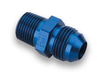 Earl's - Earl's Products Adapter Fitting Straight 10 AN Male to 20 mm x 1.5 Male Aluminum - Blue Anodize