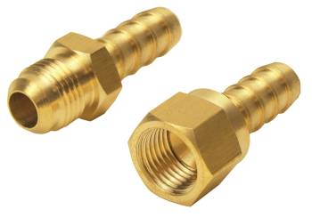 Derale Performance - Derale Performance Adapter Fitting Straight 9/16-24" Male to 9/16-24" Female Aluminum - Natural