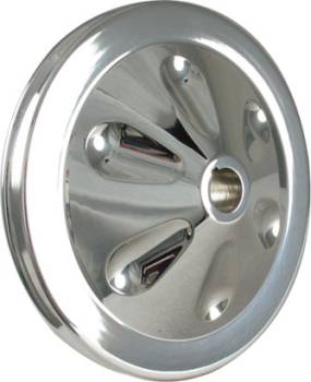 Borgeson - Borgeson V-Belt Power Steering Pulley 1 Groove Keyed 4-5/8" Diameter - Aluminum