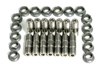 Mettec - Mettec Header Stud 3/8-16 and 3/8-24" Thread 1.200" Long Nuts Included - Broached