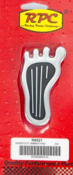 Racing Power - Racing Power Dimmer Pedal Pad Barefoot Steel Chrome - Each