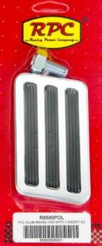 Racing Power - Racing Power Brake Pedal Pad 4-3/4" Wide x 2-1/2" Tall Aluminum Polished - Each