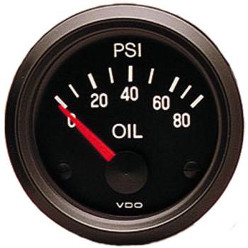 VDO - VDO Cockpit Oil Pressure Gauge 0-80 psi Electric Analog - Short Sweep