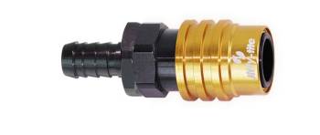 Jiffy-tite - Jiffy-tite 2000 Series Quick Release Adapter Straight 5 AN Hose Barb to Quick Release Socket Valved - FKM Seal