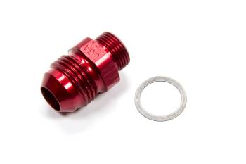 XRP - XRP Straight Carburetor Inlet Fitting 8 AN Male to 9/16-24" Male Aluminum Red Anodize - Demon Carburetors