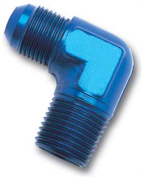 Russell Performance Products - Russell Adapter Fitting 90 Degree 6 AN Male to 3/8" NPT Male Aluminum - Blue Anodize